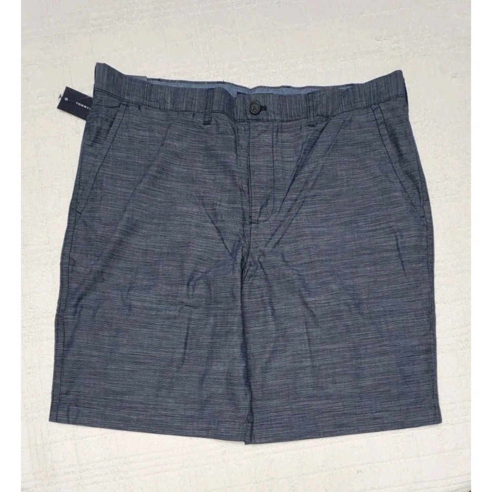 Tommy Hilfiger Shorts Mens Size 38 Blue Classic Fit Flat Front Chino NWT